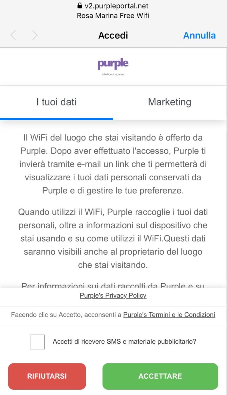 Accettazione dei Termini